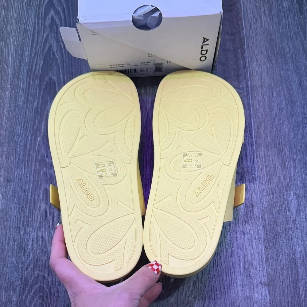 Aldo Lemon Slide Sandals with Buckles